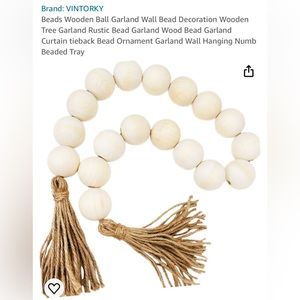 Wooden ball garland